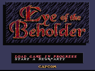Eye of the Beholder title screen for Super Famicom